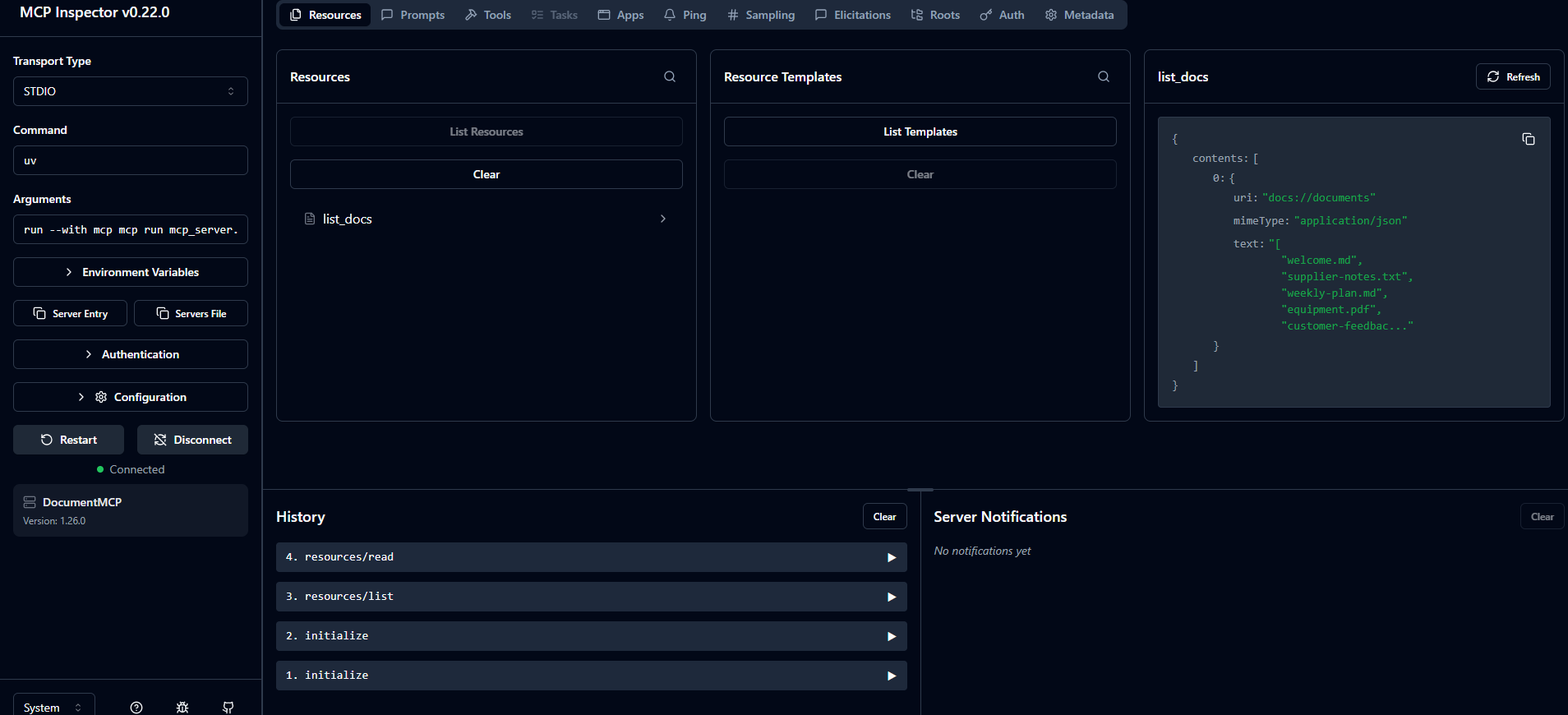 list_docs resource returning document ids